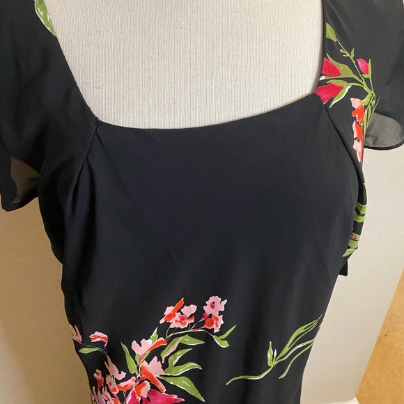 Mlle Gabrielle Black Floral Maxi Dress - Size 20 - Picture 9 of 14